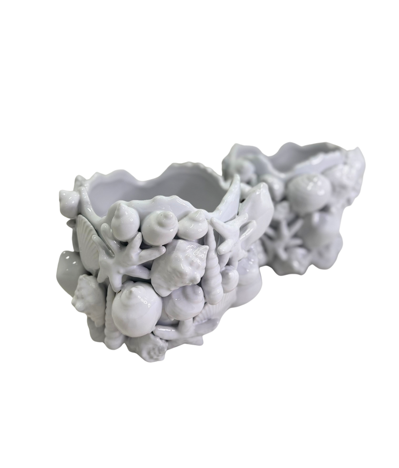 Pair of Shell Cachepots