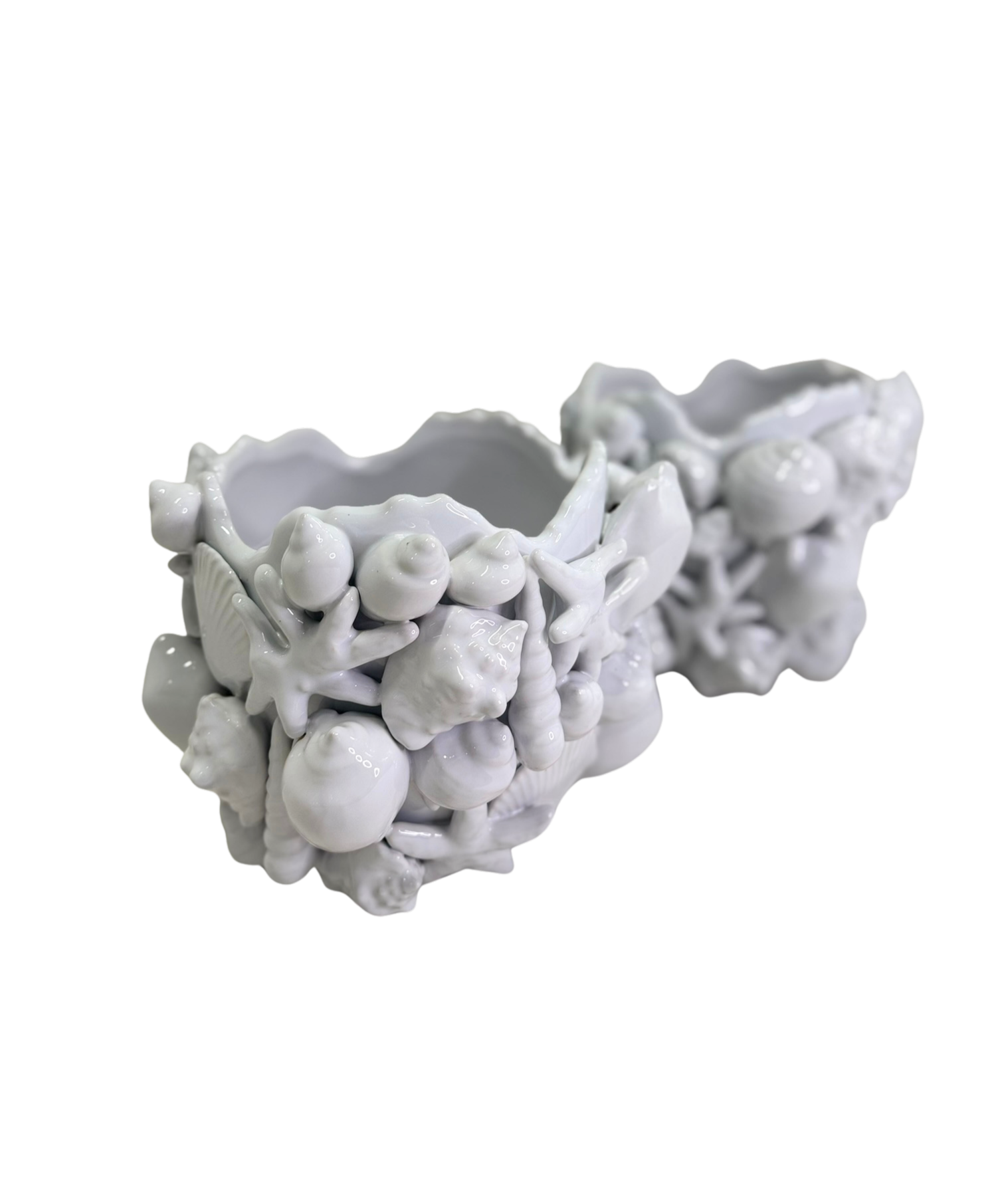 Pair of Shell Cachepots