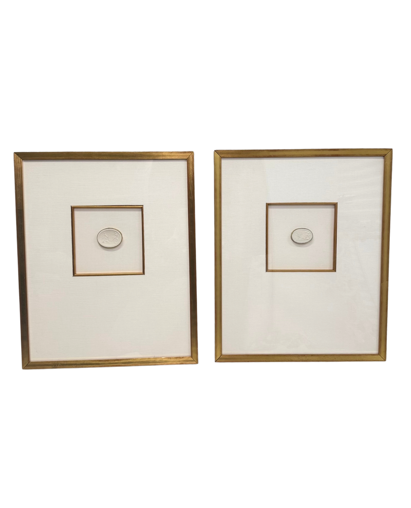 Newly Framed Pair of Antique Intaglios