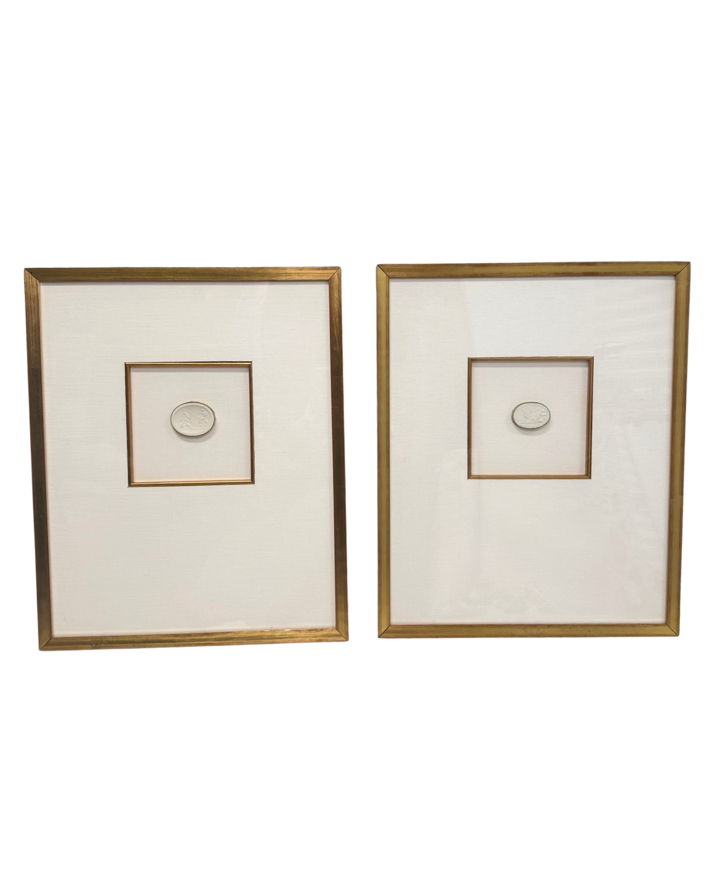 Newly Framed Pair of Antique Intaglios