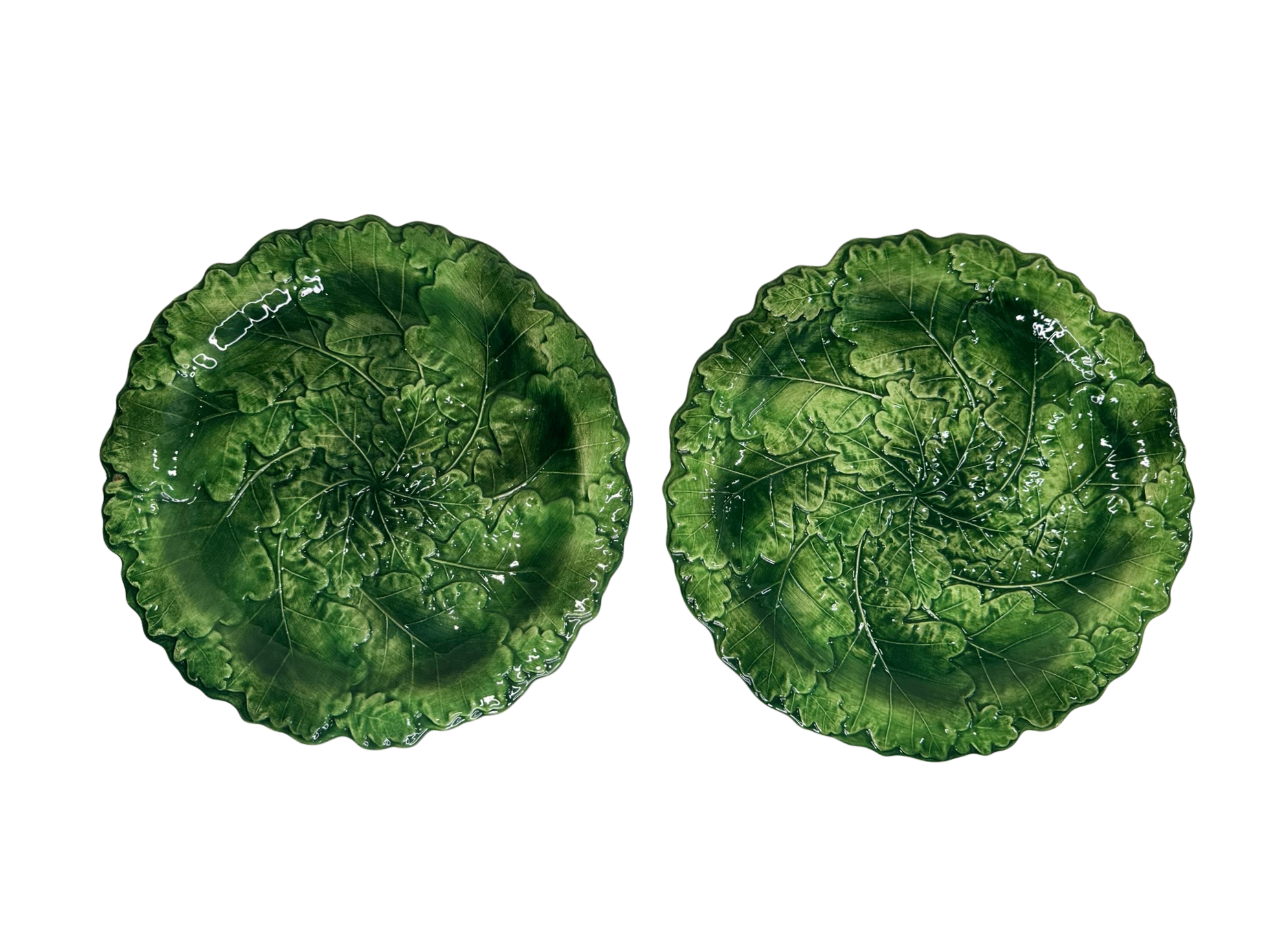 Set of Green Italian Plates