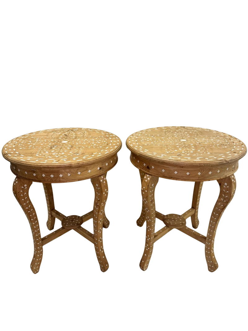 Pair of Vintage Inlay End Tables