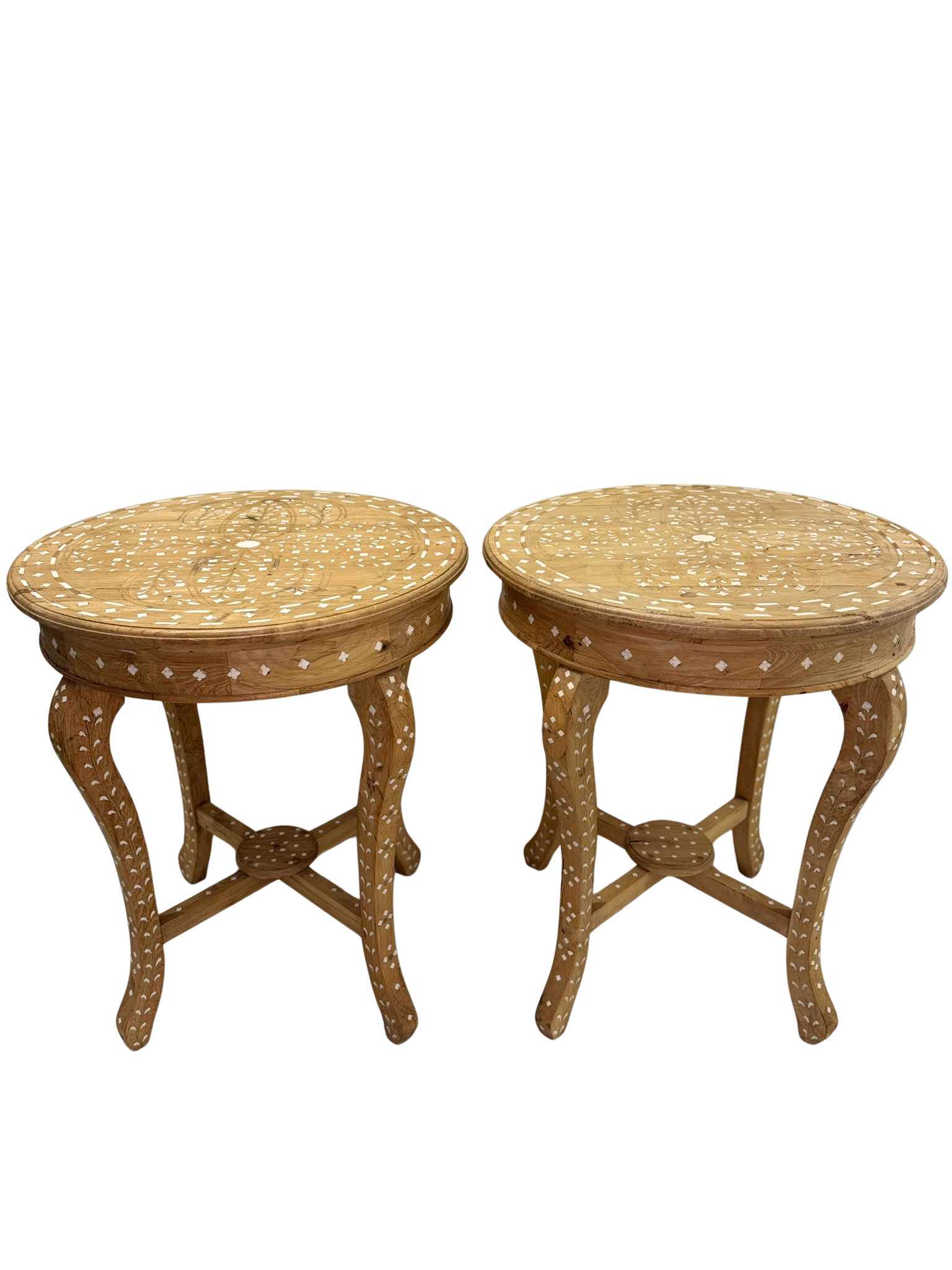 Pair of Vintage Inlay End Tables