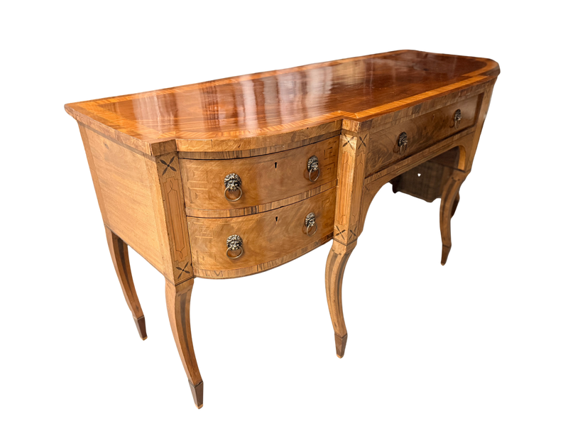 Antique Mahogany Sideboard, Greek Key Inlay