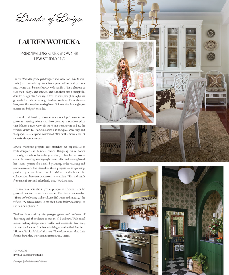 Lauren Wodicka | Principal Designer & Owner LBW Studio LLC